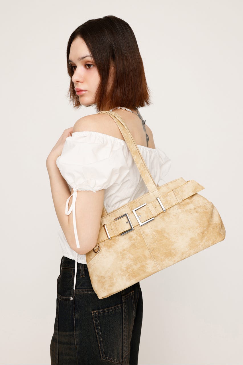 【1BUY5%OFF CAMPAIGN】BELT SHOULDER バッグ BEG FREE