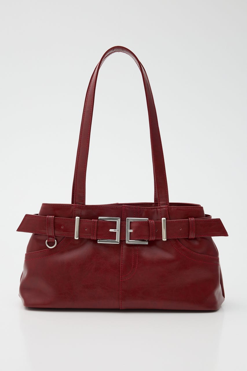 【1BUY5%OFF CAMPAIGN】BELT SHOULDER バッグ RED FREE