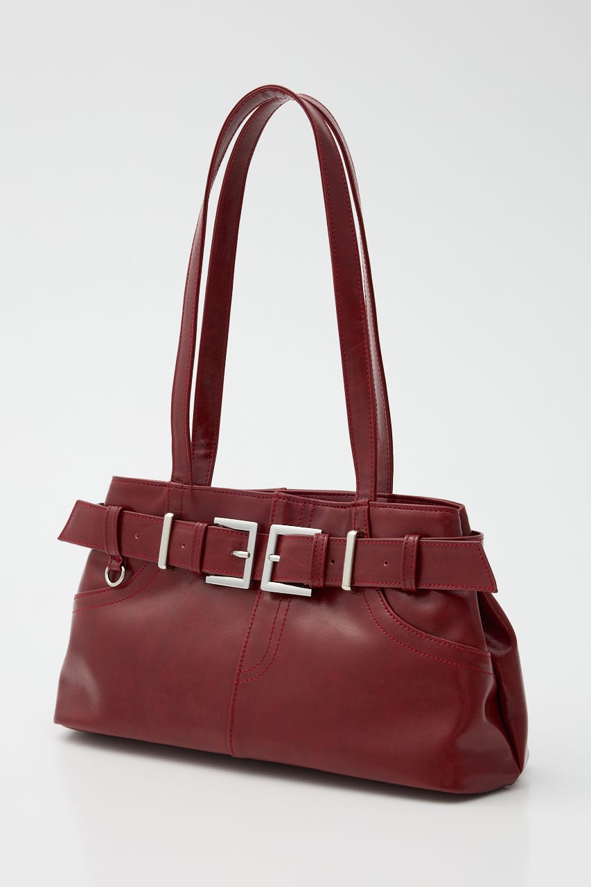 【1BUY5%OFF CAMPAIGN】BELT SHOULDER バッグ RED FREE