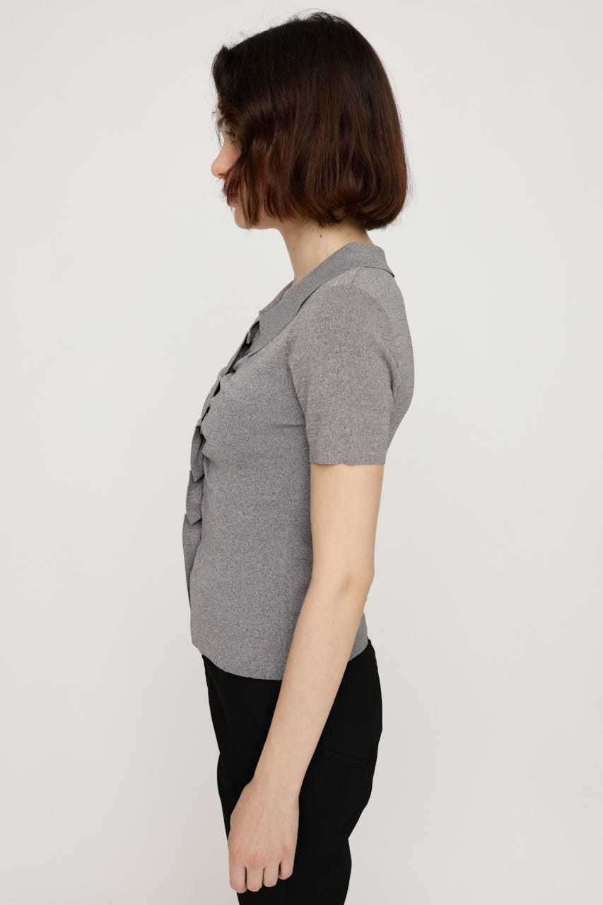 SLY FRONT BUTTON KNIT HOODIE フーディ サマーニット SLY ニット セーター FRONT BUTTON KNIT TOPS フロントボタン
