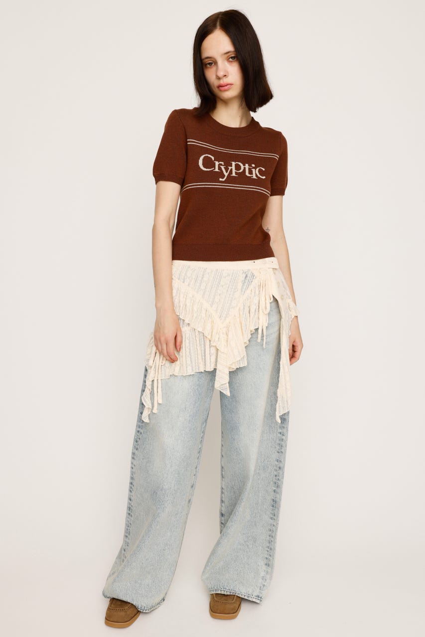 SLY | LOGO JQ SHORT SLEEVE トップス (ニット ) |SHEL'TTER