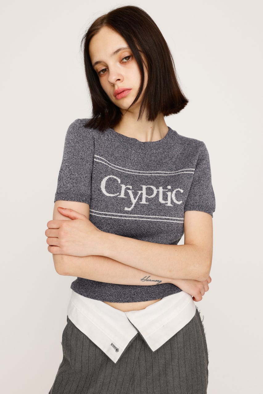 SLY | LOGO JQ SHORT SLEEVE トップス (ニット ) |SHEL'TTER