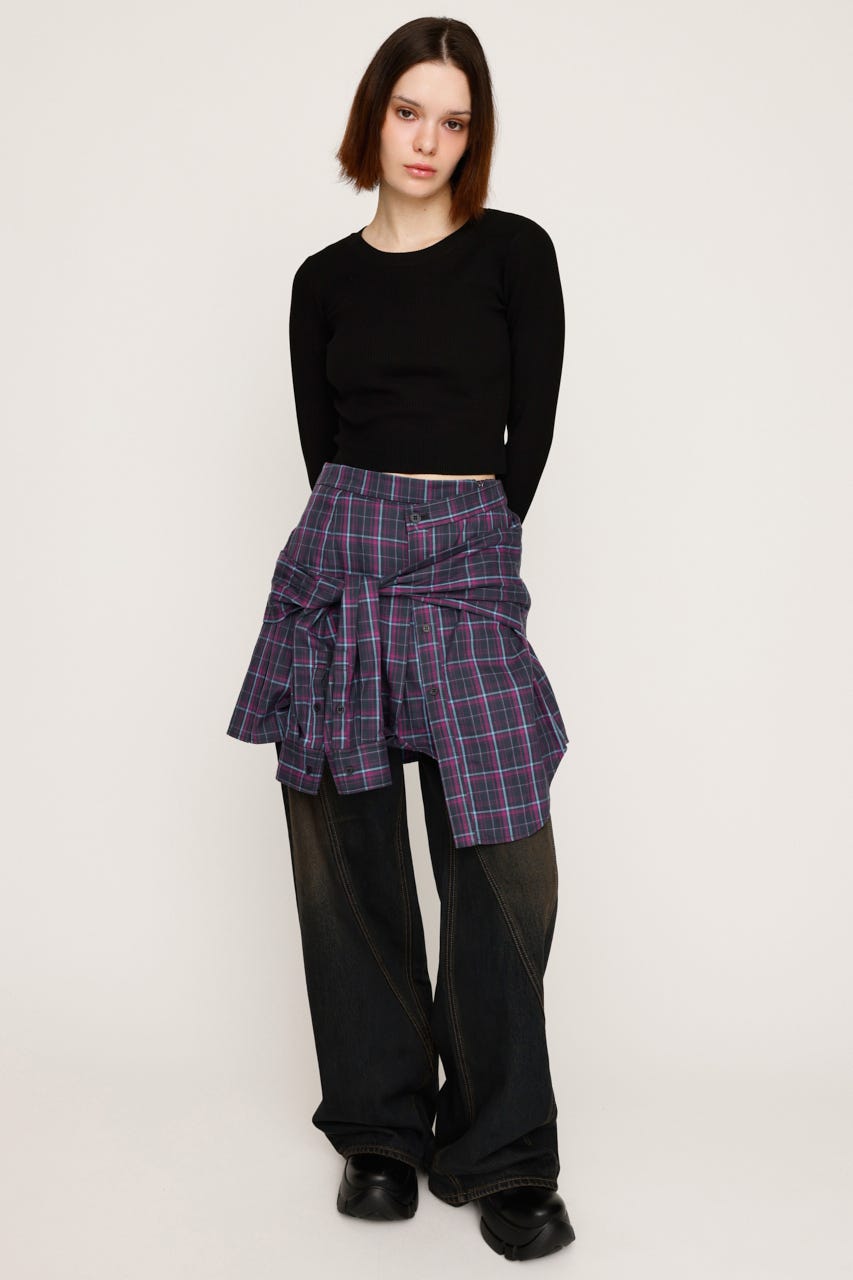 BASIC HG RIB トップス BLK 2