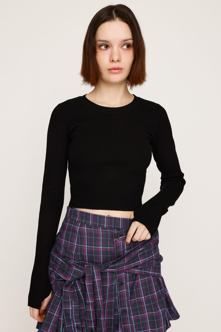 BASIC HG RIB トップス BLK 2