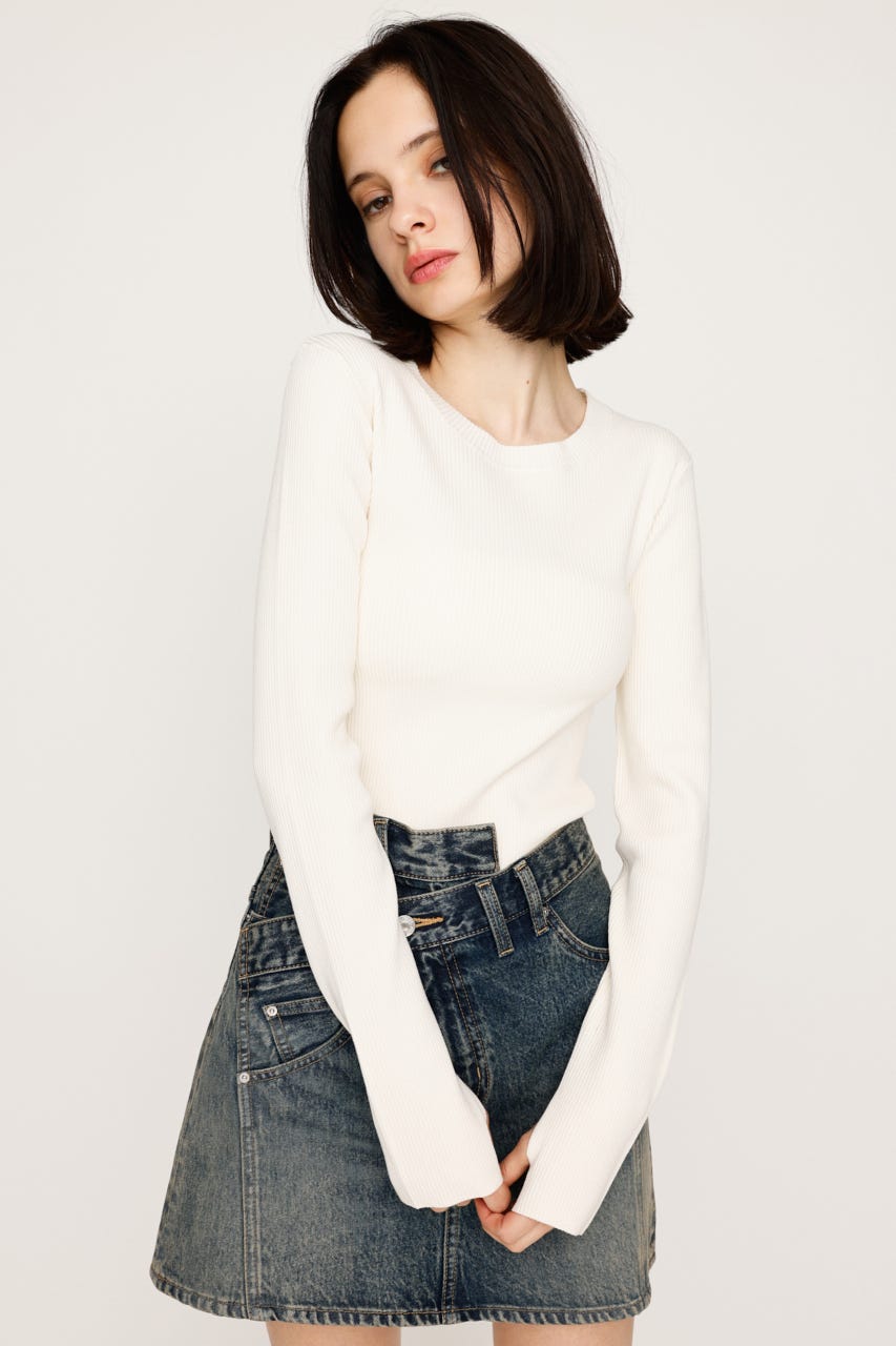 rady♡様商談中 HYEON ヘヨン 長袖タートルネックフリルリブ トップス rady♡様商談中 HYEON ヘヨン 長袖タートルネックフリルリブ