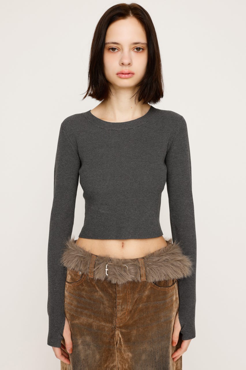 トップス HY SLY | JQ LOGO MINKY CROP KNIT トップス (ニット ) |SHEL'TTER