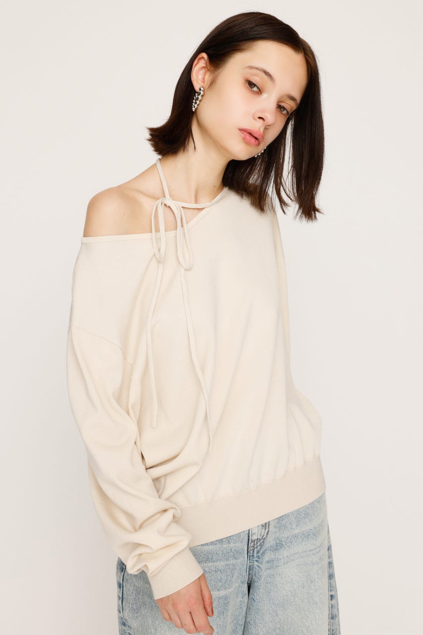 SLY | ASYMMETRY NECK LOOSE トップス (ニット ) |SHEL'TTER