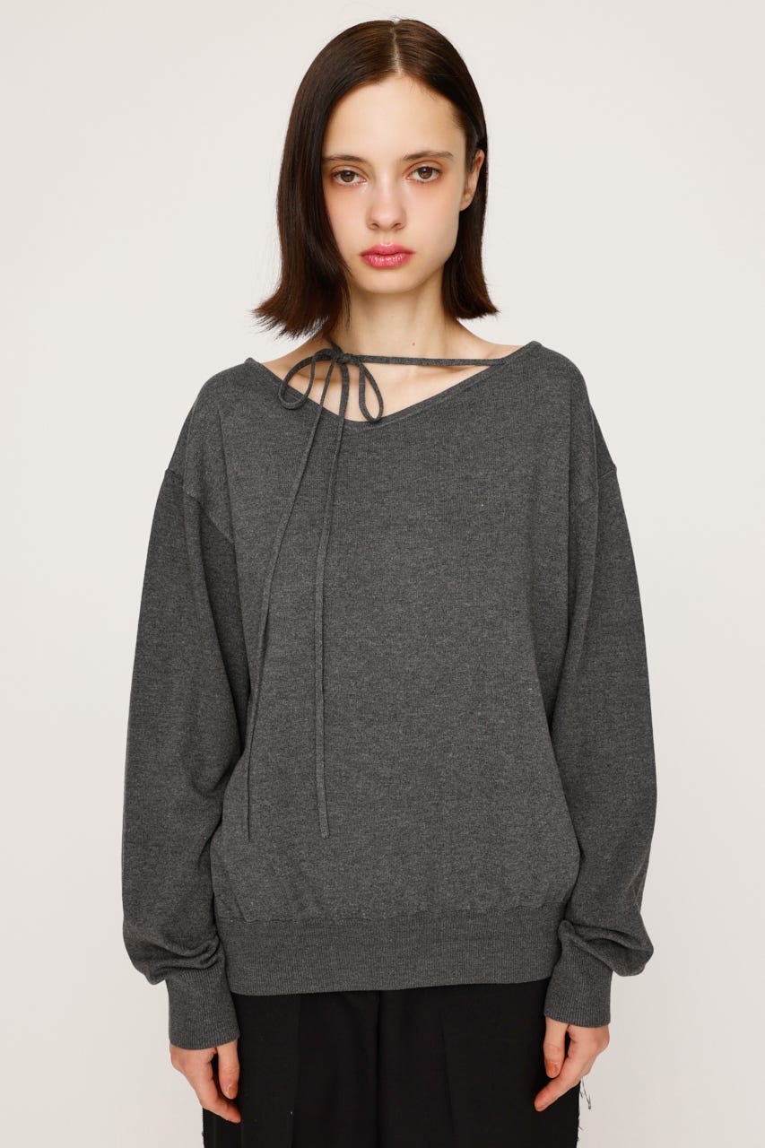 SLY | ASYMMETRY NECK LOOSE トップス (ニット ) |SHEL'TTER