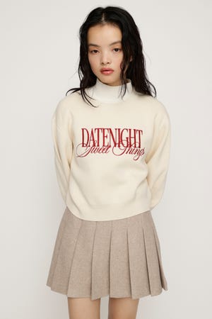 FRONT LOGO KNIT トップス