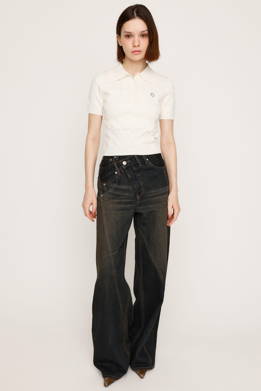 トップス KNIT POLO SHIRT SLY | CABLE POLO KNIT トップス (ニット ) |SHEL'TTER WEBSTORE