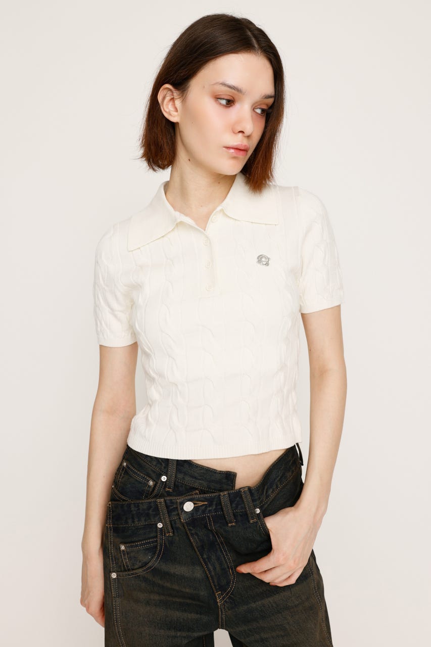 SLY | CABLE POLO KNIT トップス (ニット ) |SHEL'TTER WEBSTORE