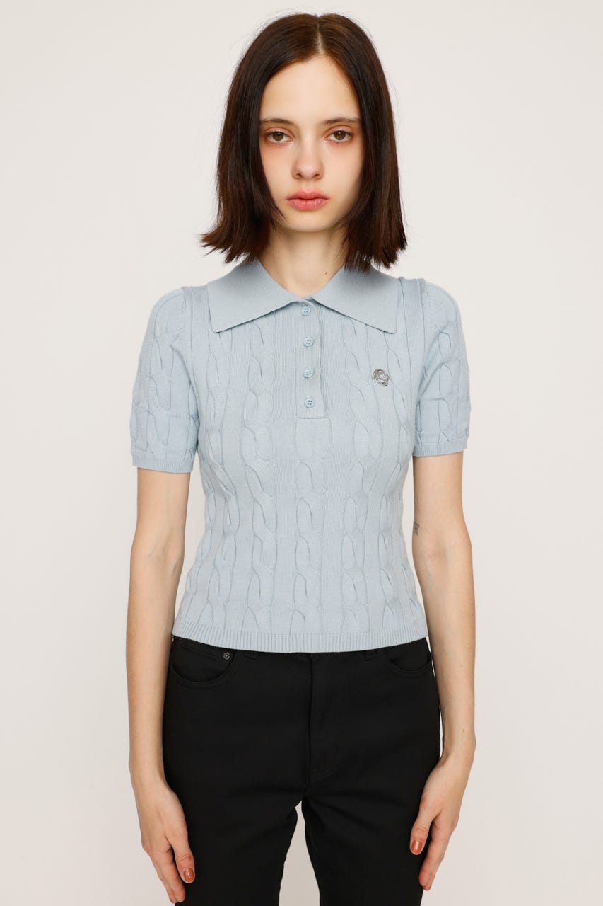 トップス EGONLab DIAMOND KNIT POLO SLY | CABLE POLO KNIT トップス (ニット ) |SHEL'TTER WEBSTORE