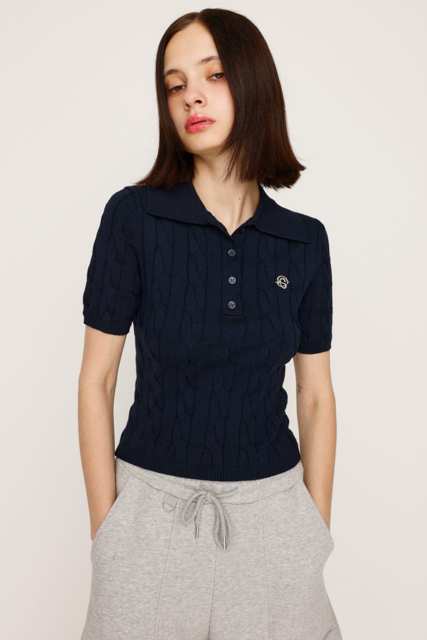 トップス harumarugenki SLY | CABLE POLO KNIT トップス (ニット ) |SHEL'TTER WEBSTORE
