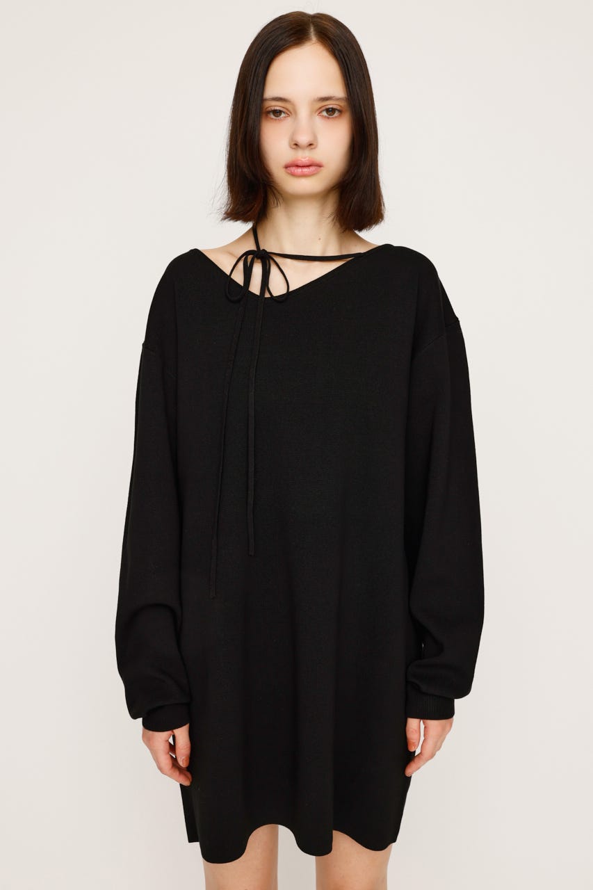 【新品未使用】St ANDREWS 黒 ワンピース S SLY | ASYMMETRY NECK LOOSE ワンピース (ワンピース(ミニ