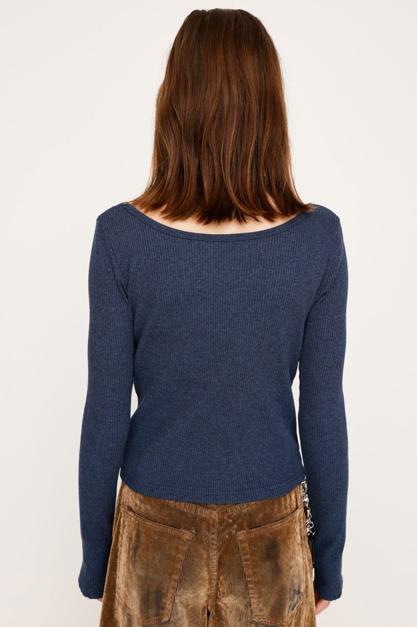 SLY | 2WAY CUT RIB トップス (Tシャツ・カットソー(長袖