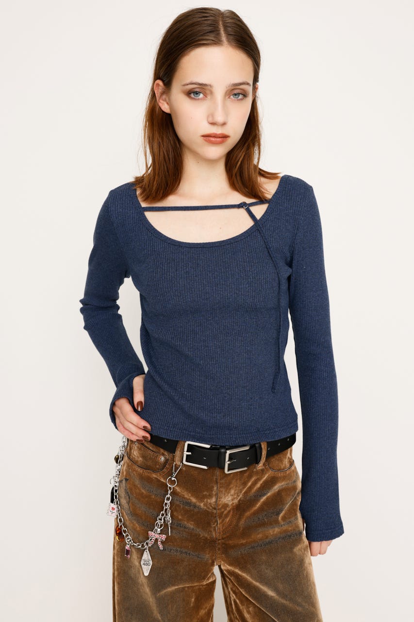 トップス IE-Navy SLY | 2WAY CUT RIB トップス (Tシャツ・カットソー(長袖