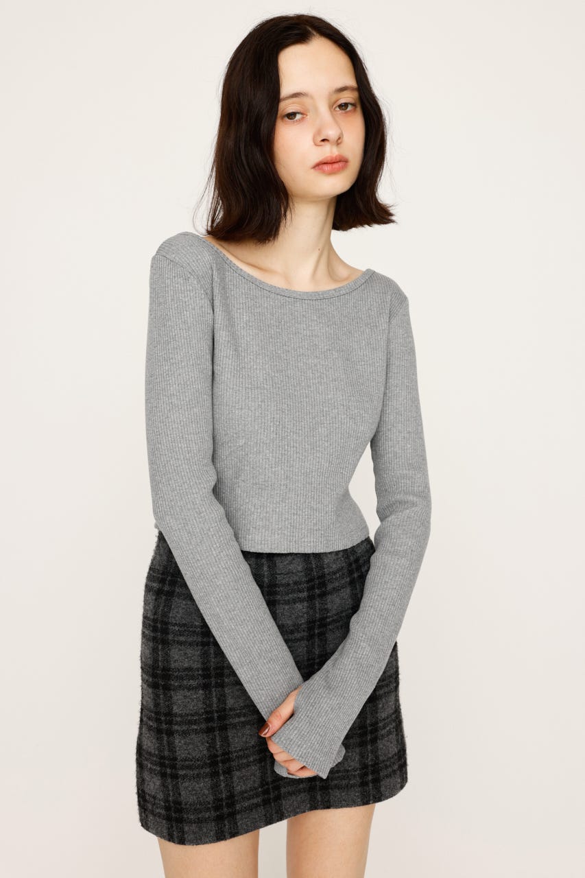 トップス 2WAY NECK RIB KNIT SLY | 2WAY CUT RIB トップス (Tシャツ・カットソー(長袖