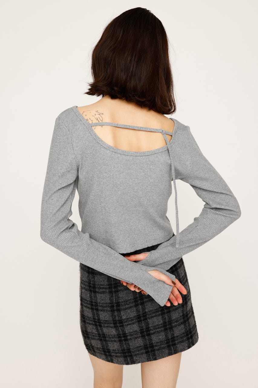 SLY | 2WAY CUT RIB トップス (Tシャツ・カットソー(長袖