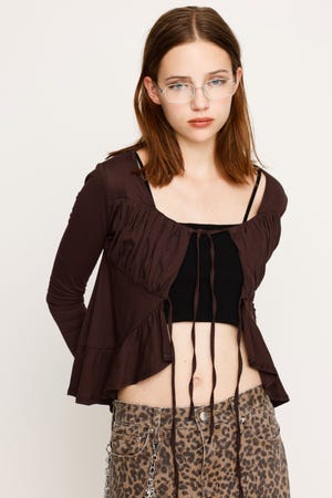 トップス benduoruoye SLY | SQUARE NECK RIBBON トップス (その他アウター ) |SHEL