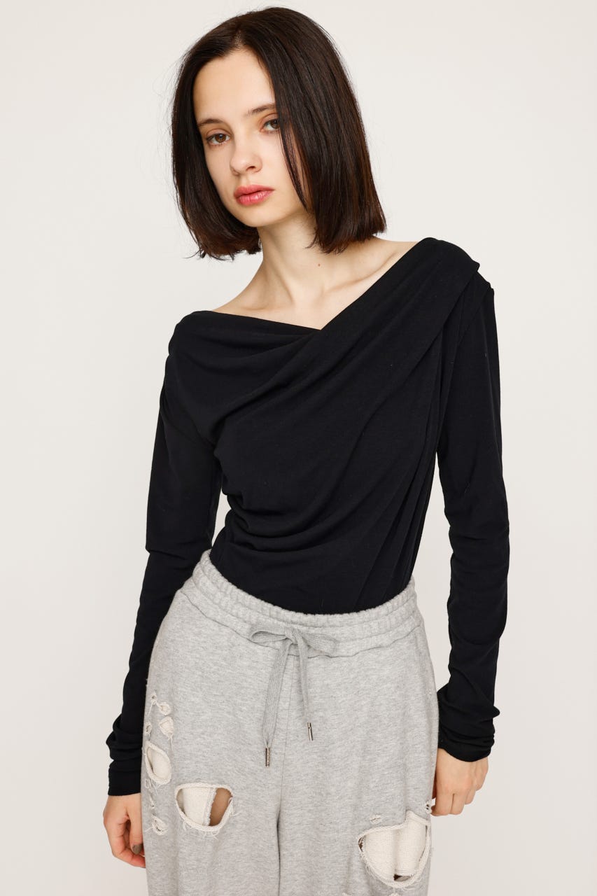 定価¥24,800- ♡グランターブル♡ 長袖シャツトップス　カットソー　日本製 SLY | HOLE LACE トップス (Tシャツ・カットソー(長袖) ) |SHEL