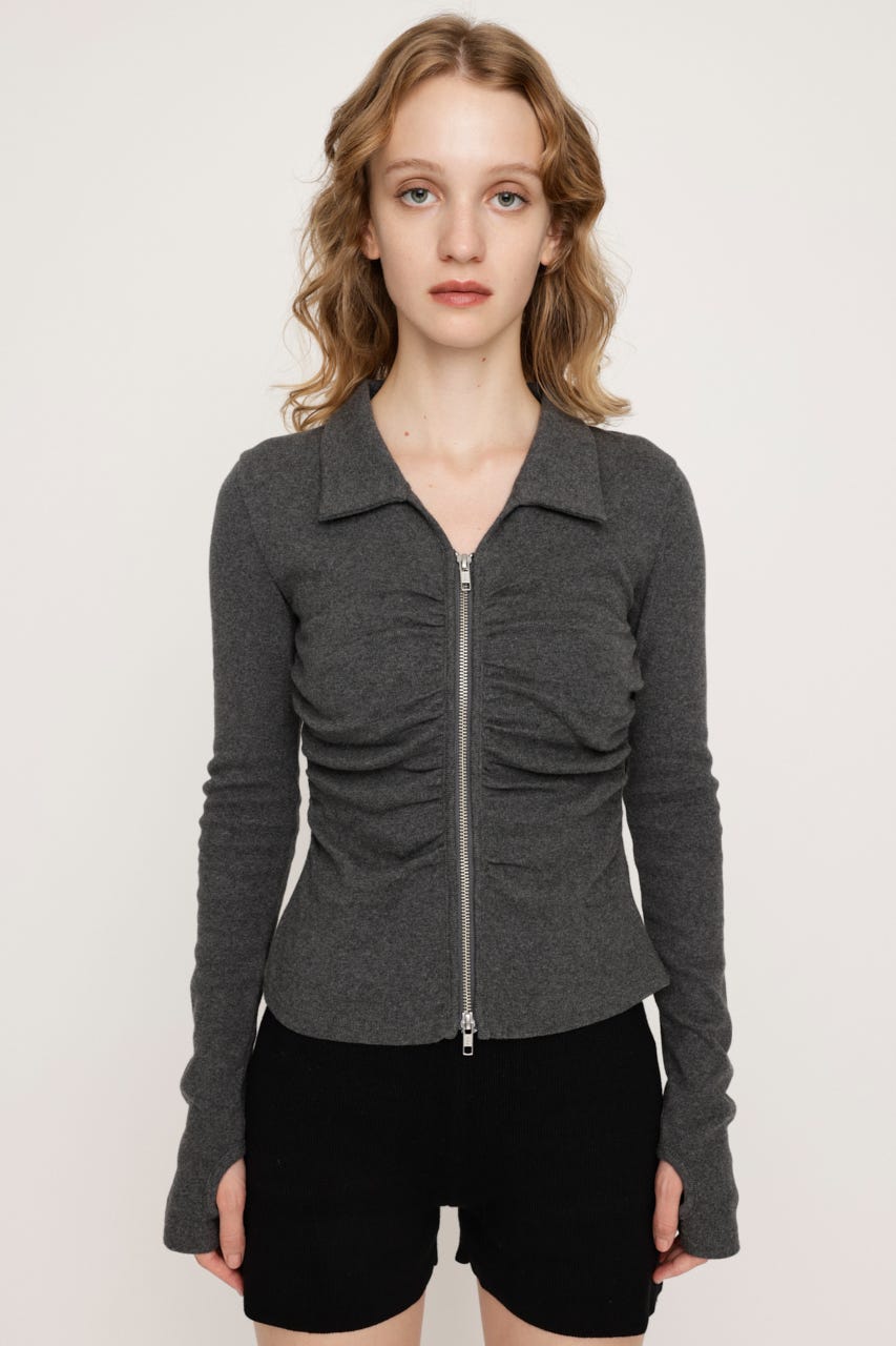 トップス LIBJOIE SLY | FRONT GATHER ZIP トップス (Tシャツ・カットソー(長袖