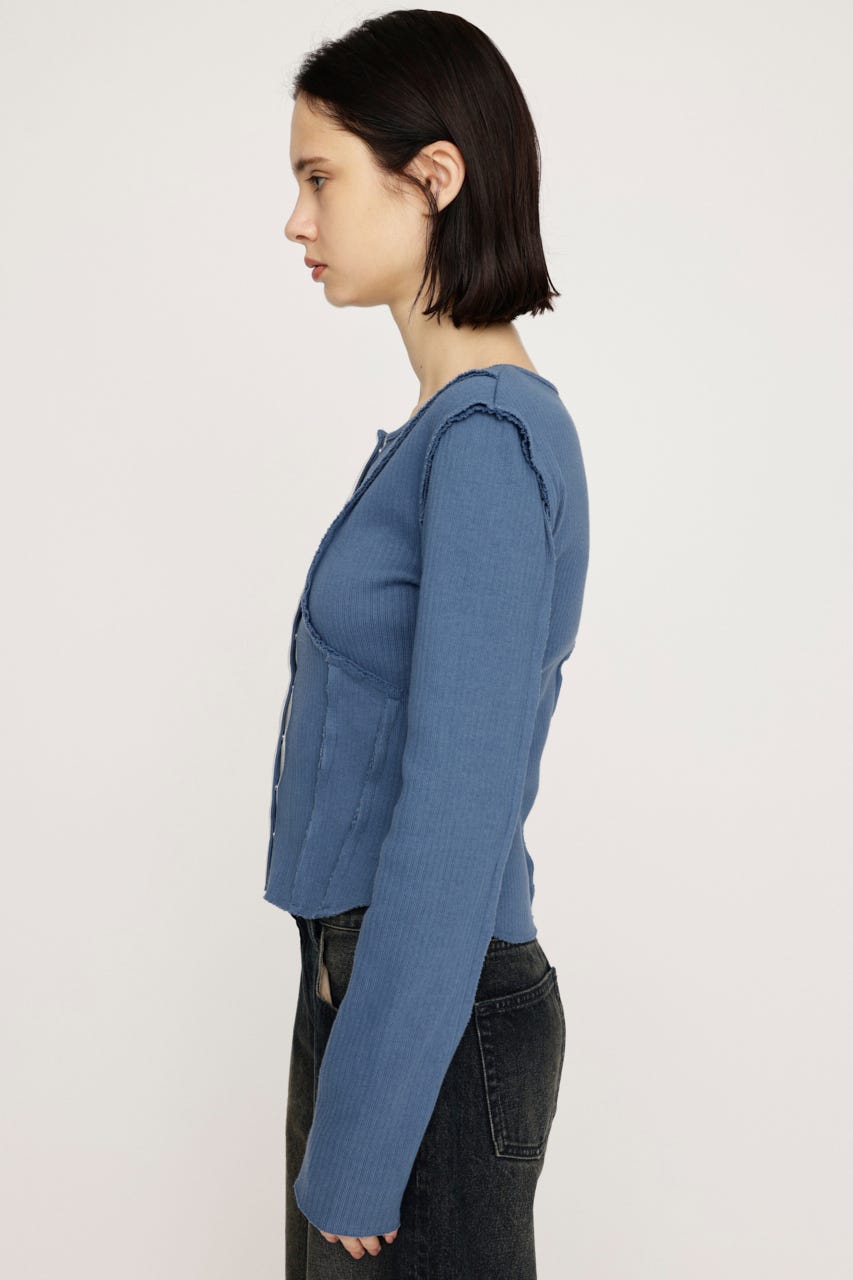 SLY | FRONT BUTTON CUT RIB トップス (Tシャツ・カットソー