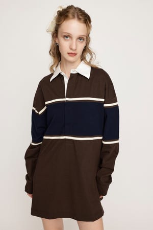 SLY | 【LIMITED ITEM】RUGBY SHIRT ショートワンピース