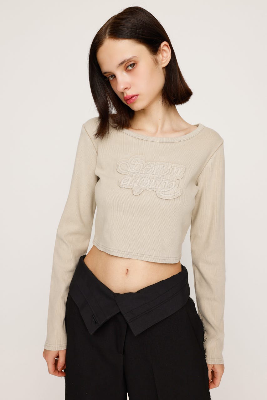 SLY | FRONT PATCH RIB トップス (Tシャツ・カットソー(長袖