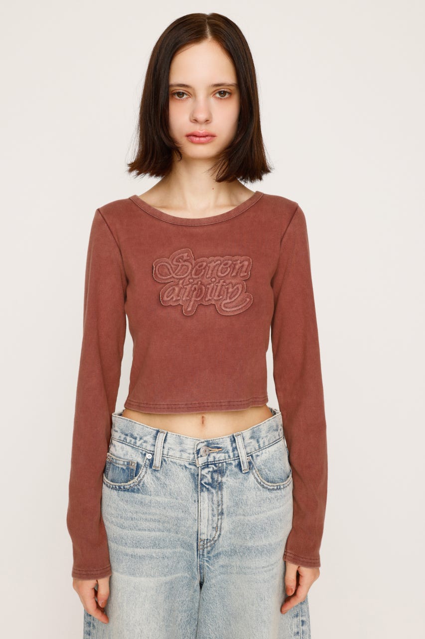 SLY | FRONT PATCH RIB トップス (Tシャツ・カットソー(長袖