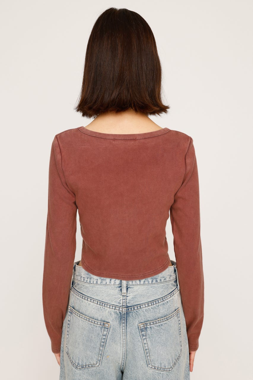 トップス ____________oreopink SLY | FRONT PATCH RIB トップス (Tシャツ・カットソー(長袖