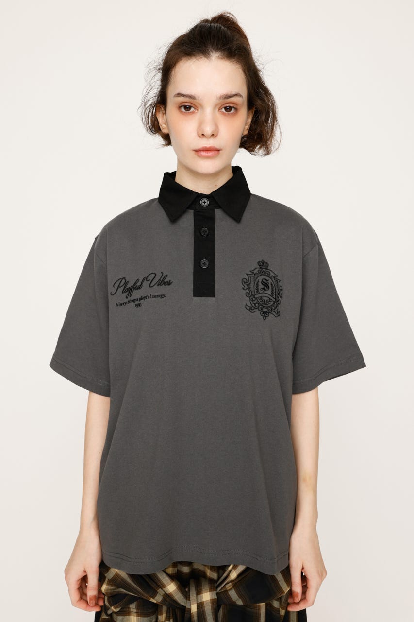 SLY | OVERSIZE EMBROIDERY RUGBY Tシャツ (Tシャツ・カットソー