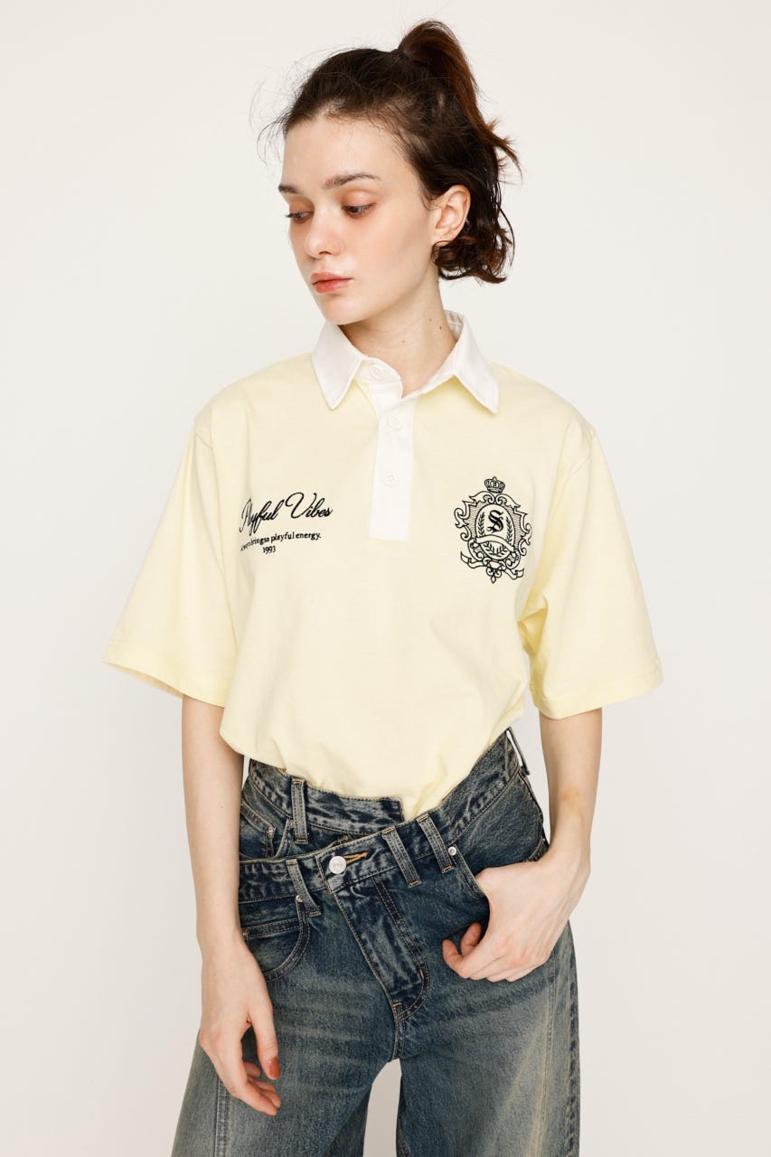 SLY | OVERSIZE EMBROIDERY RUGBY Tシャツ (Tシャツ・カットソー