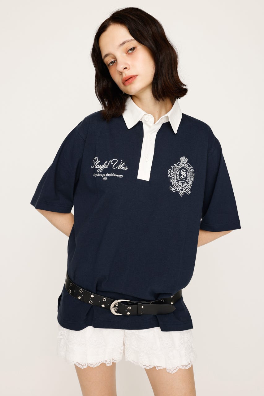 SLY | OVERSIZE EMBROIDERY RUGBY Tシャツ (Tシャツ・カットソー