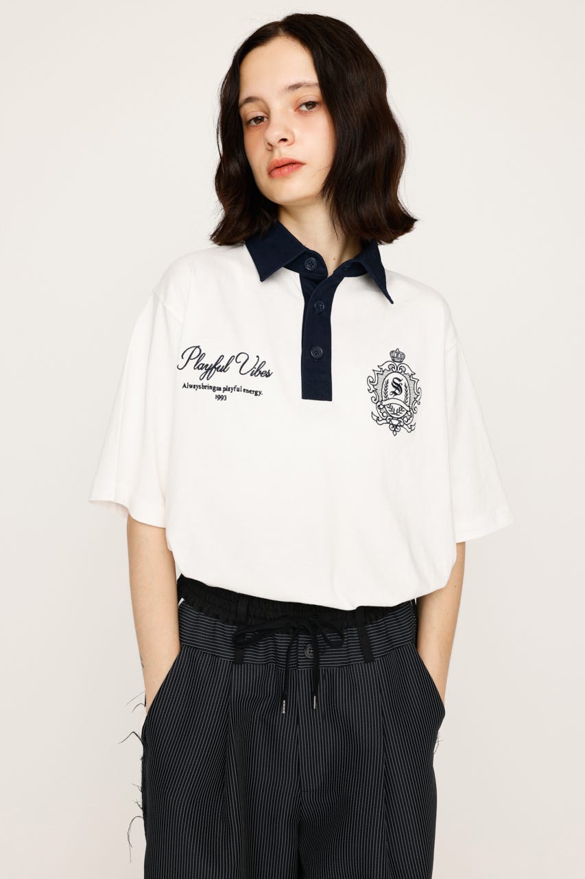 SLY | OVERSIZE EMBROIDERY RUGBY Tシャツ (Tシャツ・カットソー