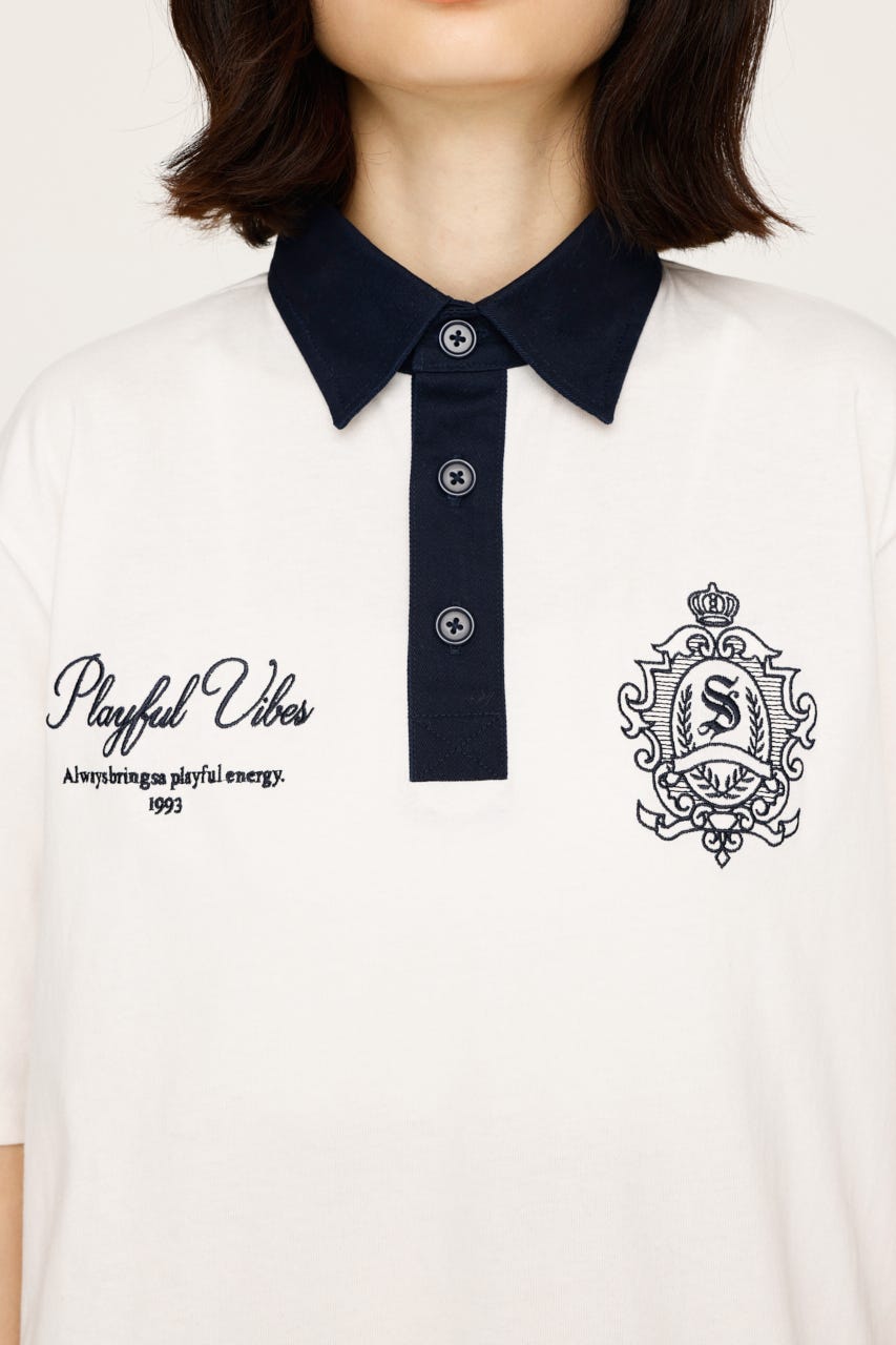 SLY | OVERSIZE EMBROIDERY RUGBY Tシャツ (Tシャツ・カットソー