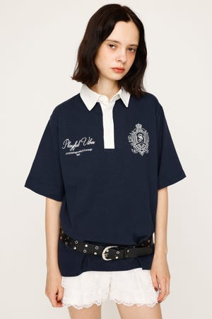 SLY over sizeBー3 SLY | OVERSIZE EMBROIDERY RUGBY Tシャツ (Tシャツ・カットソー