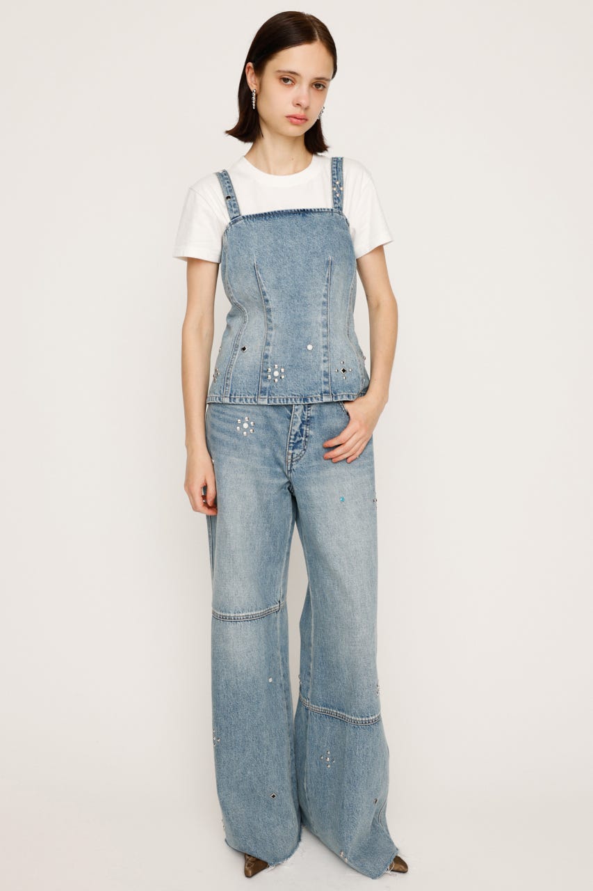 SLY | STUDS DENIM BUSTIER-B (ベアトップ ) |SHEL'TTER WEBSTORE
