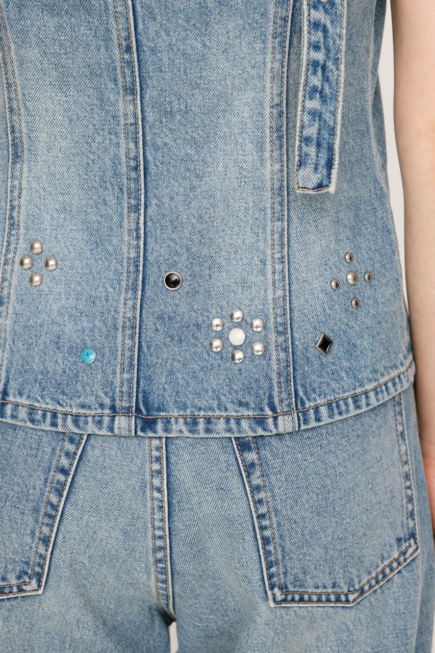 SLY | STUDS DENIM BUSTIER-B (ベアトップ ) |SHEL'TTER WEBSTORE