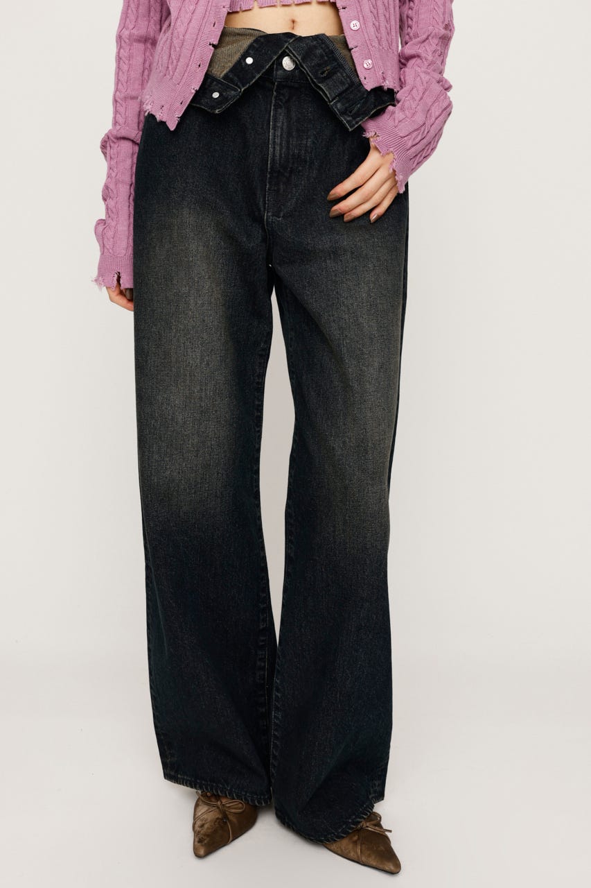 新品タグ付き。SLY LAYERED STRAIGHT パンツ SLY | 【受注会特典対象アイテム】LAYERED STRAIGHT DENIM