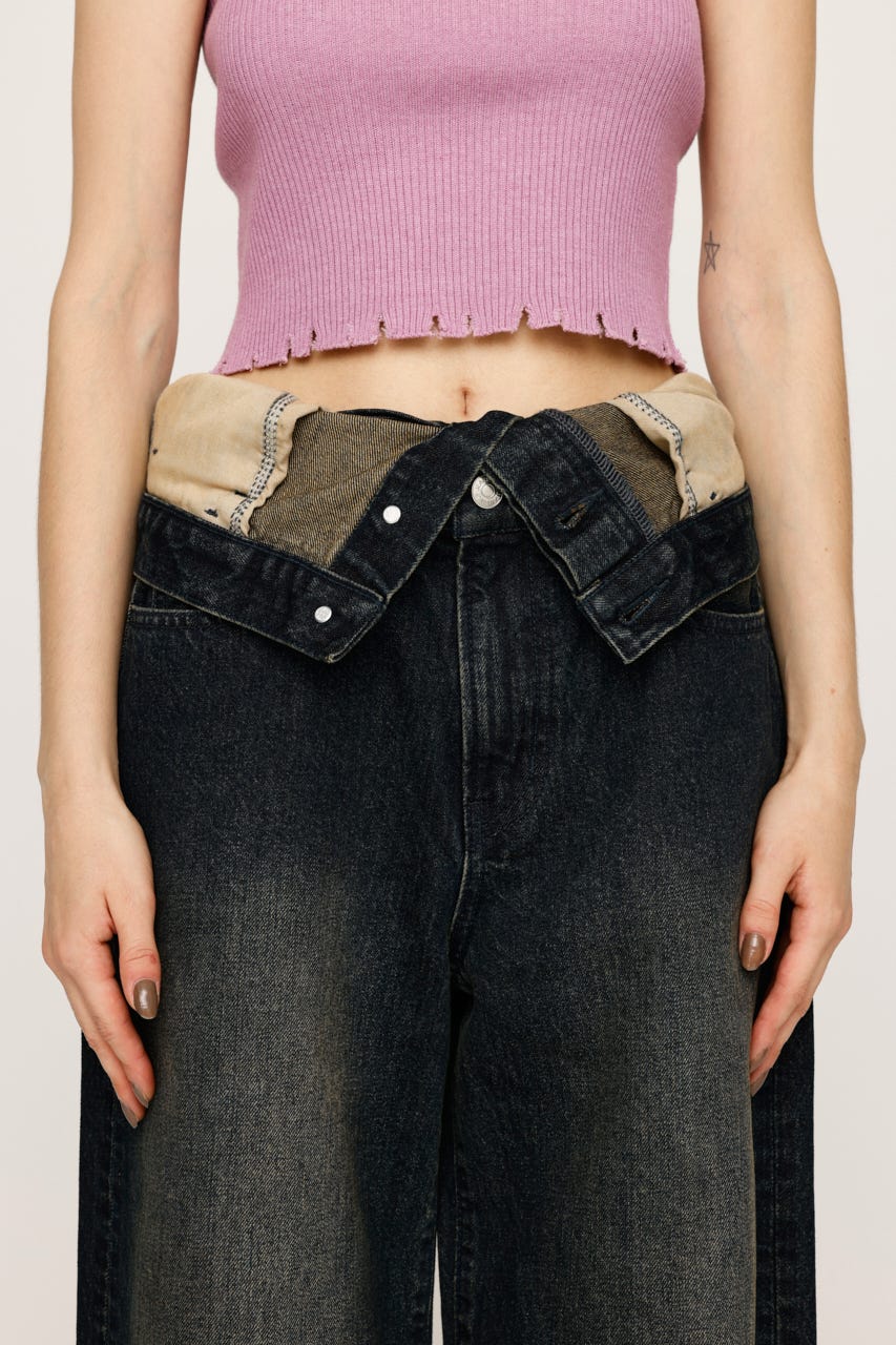 SLY | 【受注会特典対象アイテム】LAYERED STRAIGHT DENIM