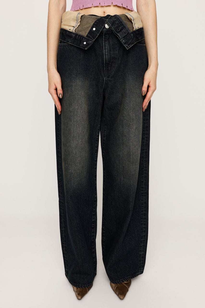 新品タグ付き。SLY LAYERED STRAIGHT パンツ SLY | 【受注会特典対象アイテム】LAYERED STRAIGHT DENIM