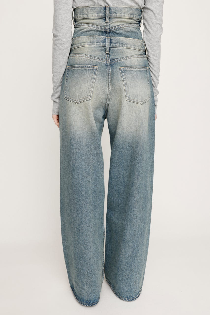 SLY | 【受注会特典対象アイテム】LAYERED STRAIGHT DENIM