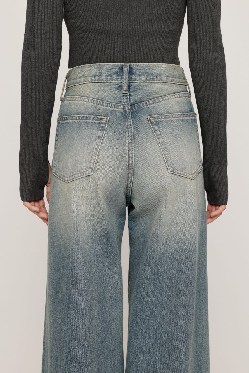 【1BUY5%OFF CAMPAIGN】LAYERED STRAIGHT DENIM パンツ L/BLU 1