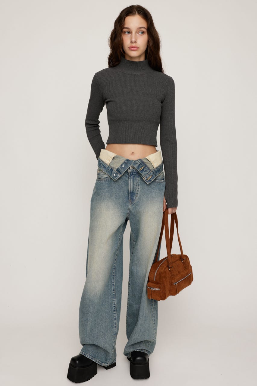 新品タグ付き。SLY LAYERED STRAIGHT パンツ SLY | LAYERED STRAIGHT DENIM パンツ (ストレート ) |SHEL'TTER