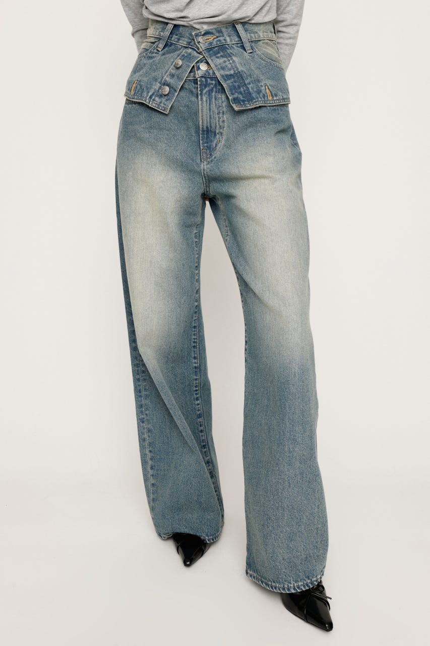 SLY | 【受注会特典対象アイテム】LAYERED STRAIGHT DENIM