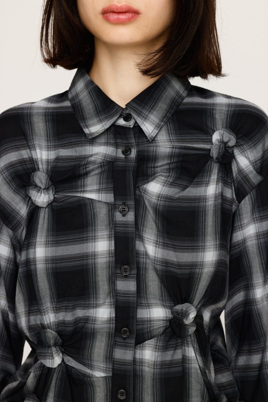 SLY | CHECK KNOT DETAIL シャツ (シャツ・ブラウス ) |SHEL