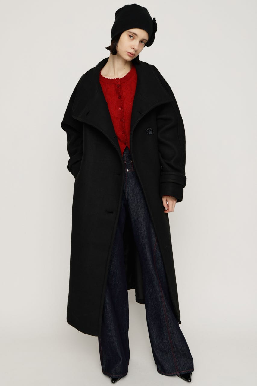   ブラック ロングコート SLY | STAND NECK LONG コート (コート ) |SHEL'TTER WEBSTORE