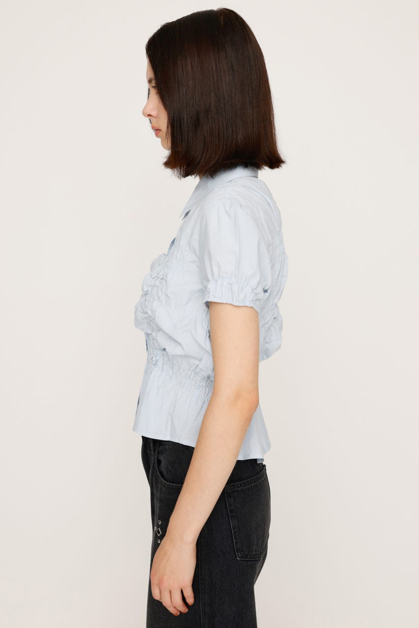 SLY | RANDOM SHIRRING S／SLEEVE トップス (シャツ・ブラウス