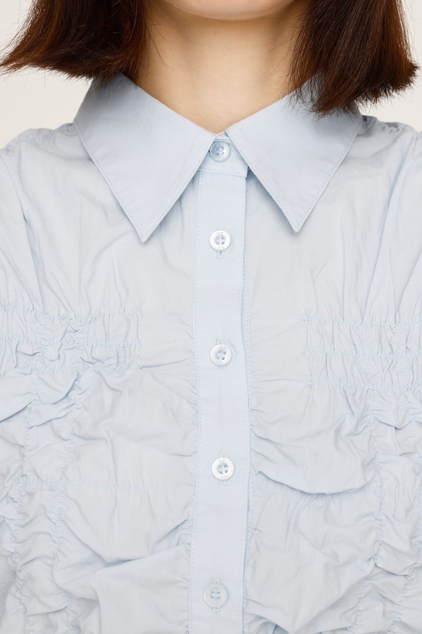 SLY RANDOM SHIRRING トップス SLY | RANDOM SHIRRING S／SLEEVE トップス (シャツ・ブラウス