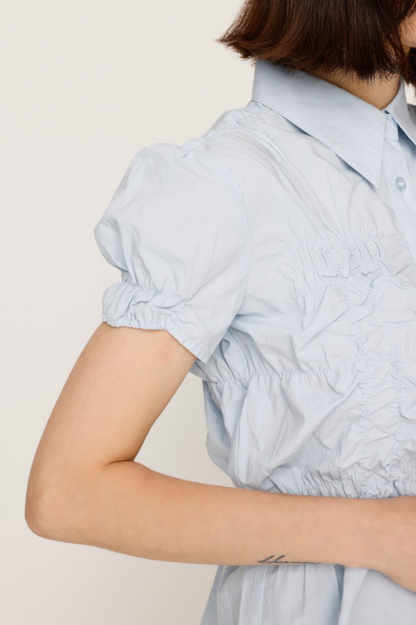 SLY | RANDOM SHIRRING S／SLEEVE トップス (シャツ・ブラウス